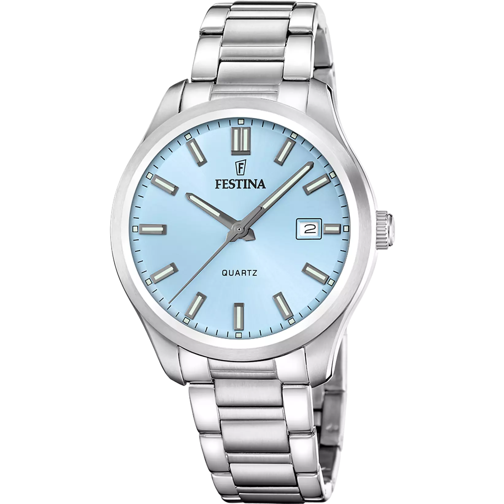 Montre Festina Classic F20736/2 Bleu, Bracelet Acier, Homme