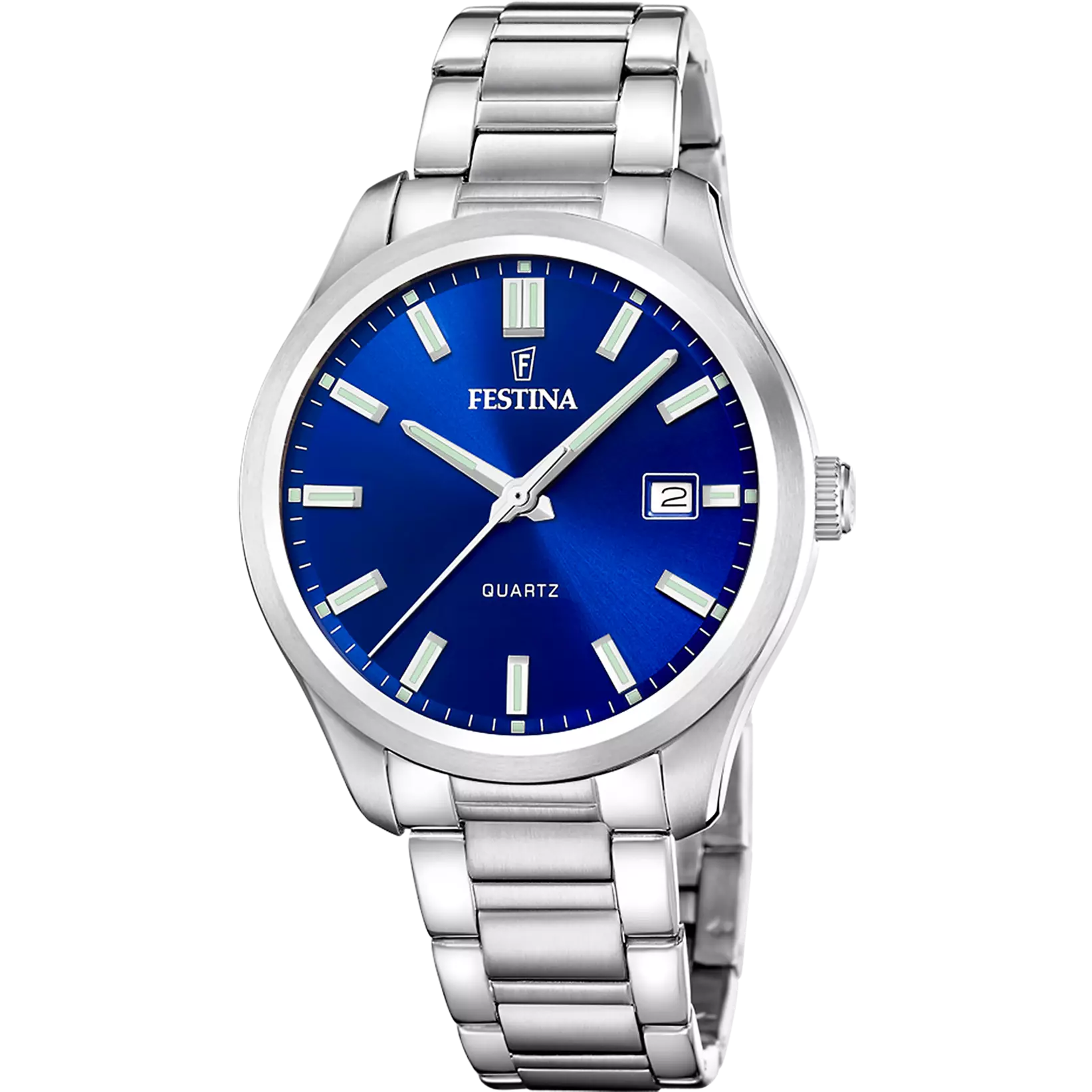 Montre Festina Classic F20736/3 Bleu, Bracelet Acier, Homme