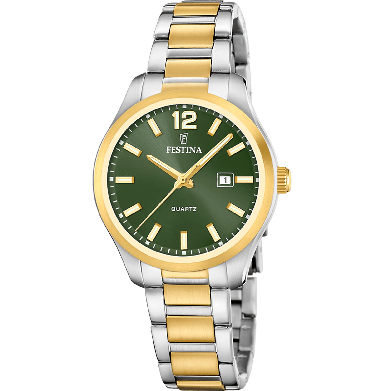 Montre Festina classique-femme-festina F20739/4 Vert, Bracelet Acier, Femme