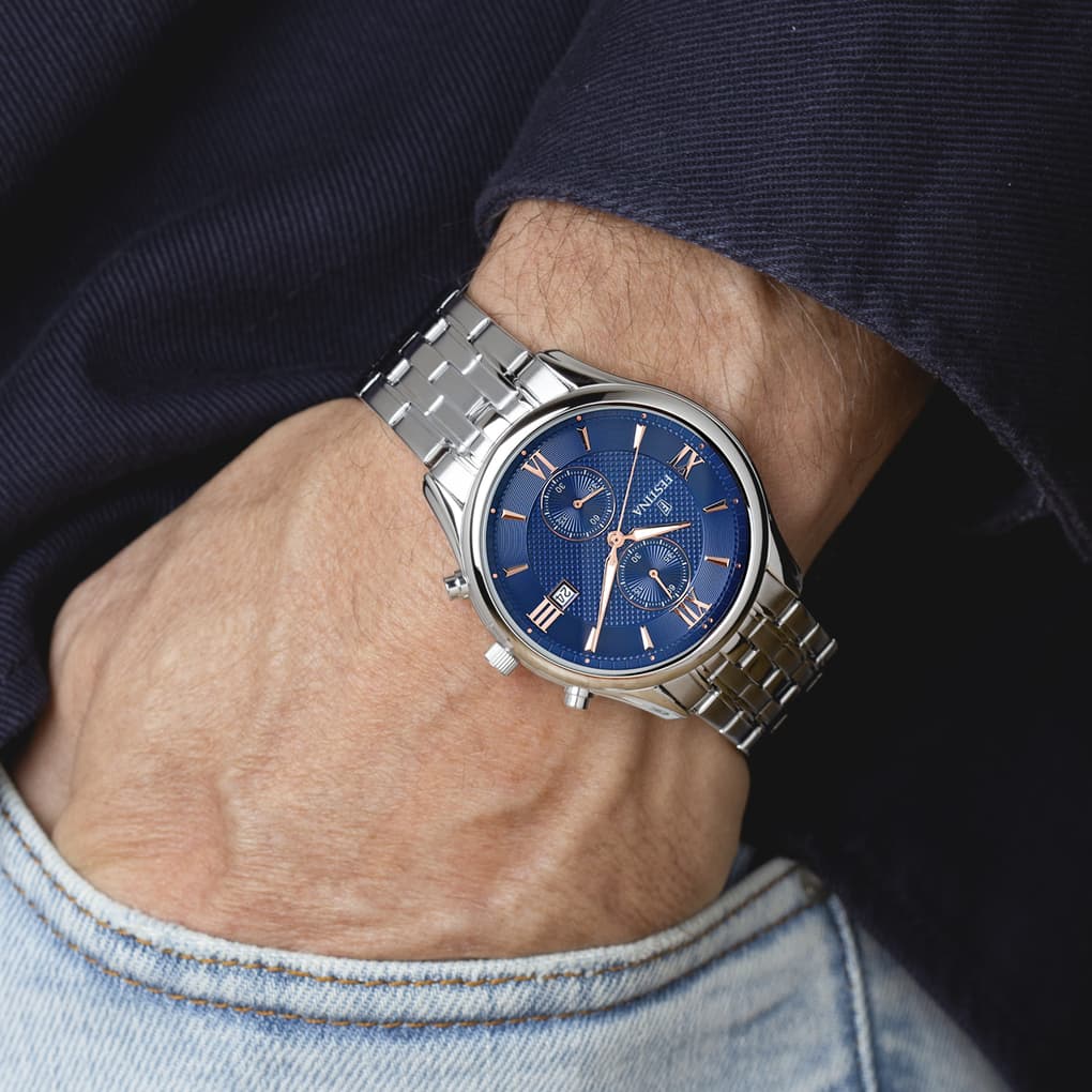 Festina Timeless Watch F6854/6 Blue, Steel Strap, Men – image 6