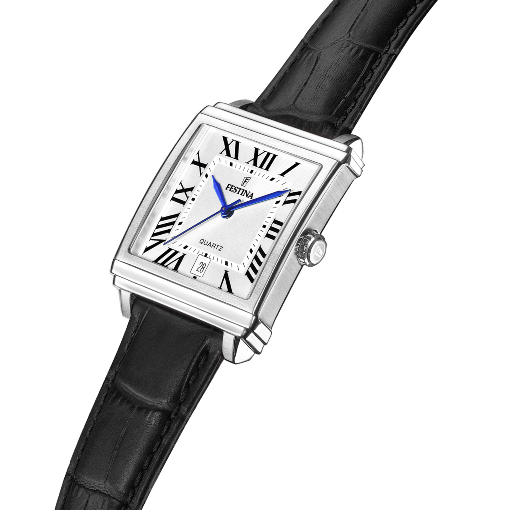 Montre Festina On the Square F20681/1 Gris, Bracelet Cuir, Homme – image 5