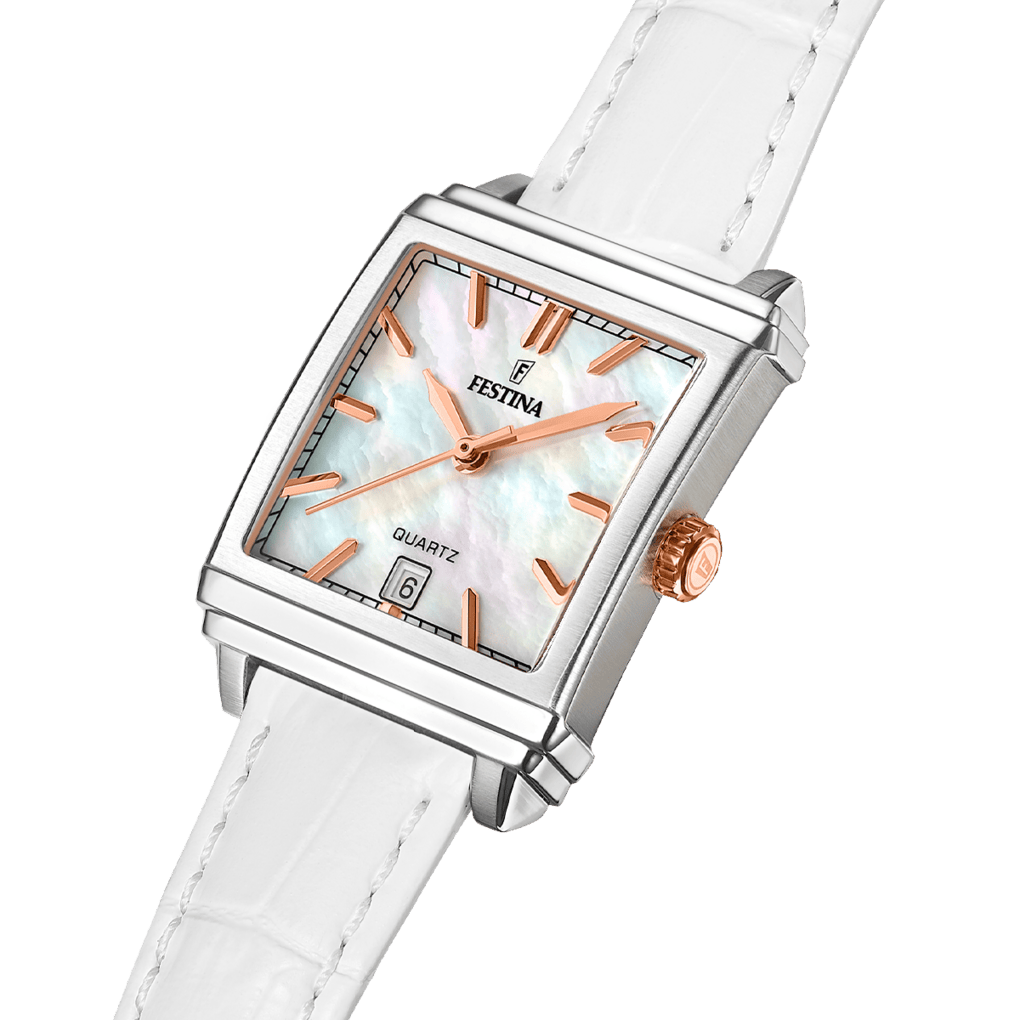 Festina on-the-square-femme-festina Watch F20682/1 Beige, Leather Strap, Women – image 5